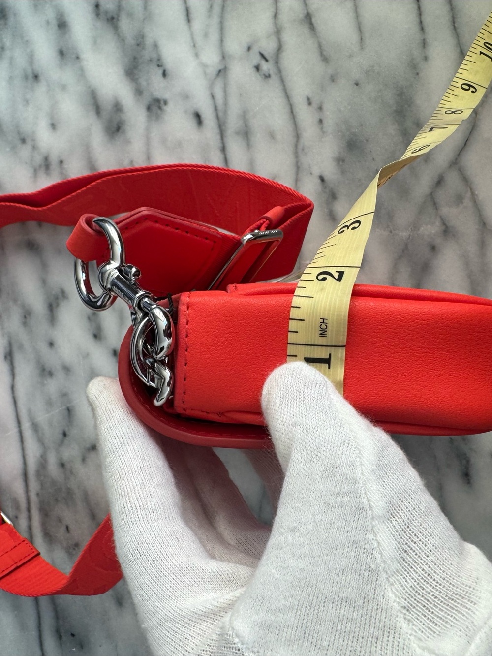 NWT- Marc Jacobs Small Crossbody Bag in Electric Orange with Logo Strap - Picture 12 of 13